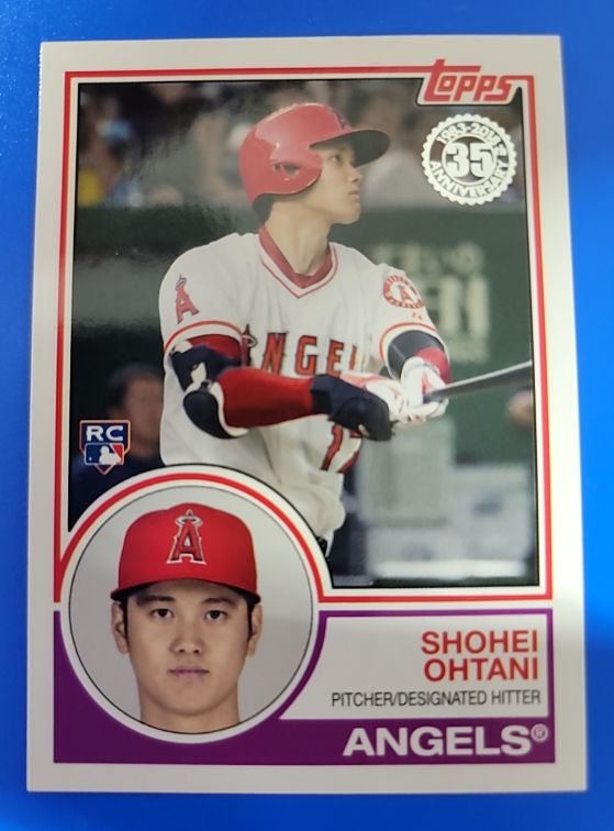 2018 Topps #83-1 Shohei Ohtani Rookie (35 Year Ann) Angels — front