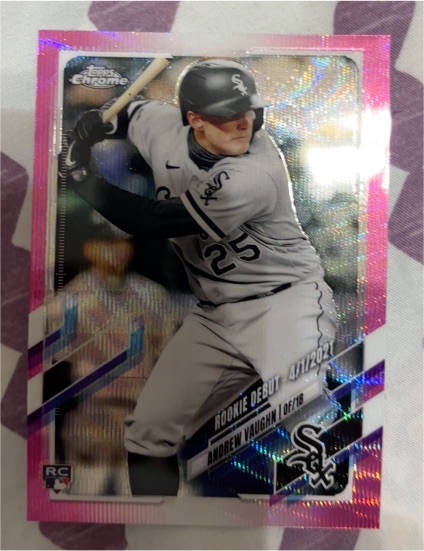 2021 Topps Chrome Update #USC19 Andrew Vaughn Purple Refractor — front