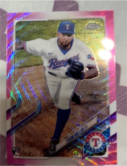 2021 Topps Chrome Update #USC32 Tyson Miller Purple Refractor Rookie — front