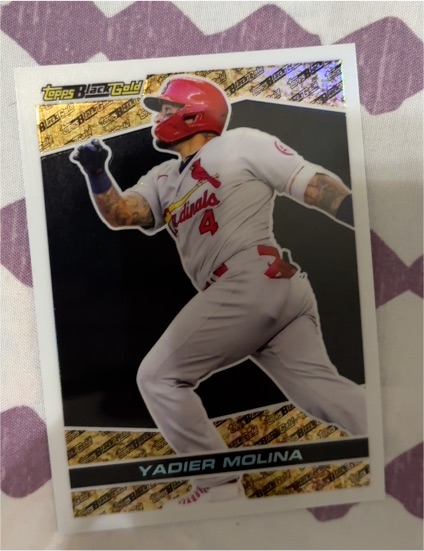 2021 Topps Update Black Gold #BG-16 Yadier Molina — front