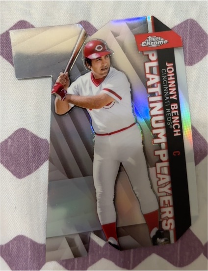 2021 Topps Chrome Platinum Players Die Cut #PDC-6 Johnny Bench — front