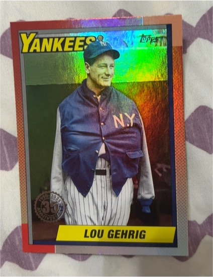 2025 Topps Update #U90-14 Lou Gehrig — front