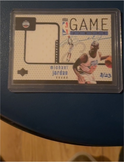 1992 Upper Deck NBA Game Jersey #GJ-23 Michael Jordan — front