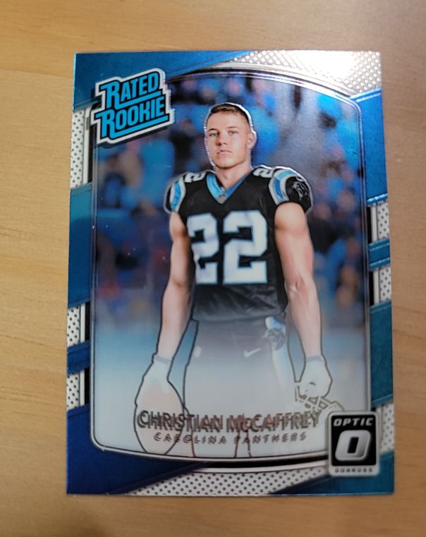 2017 Donruss Optic #168 Christian McCaffrey Rated Rookie — front