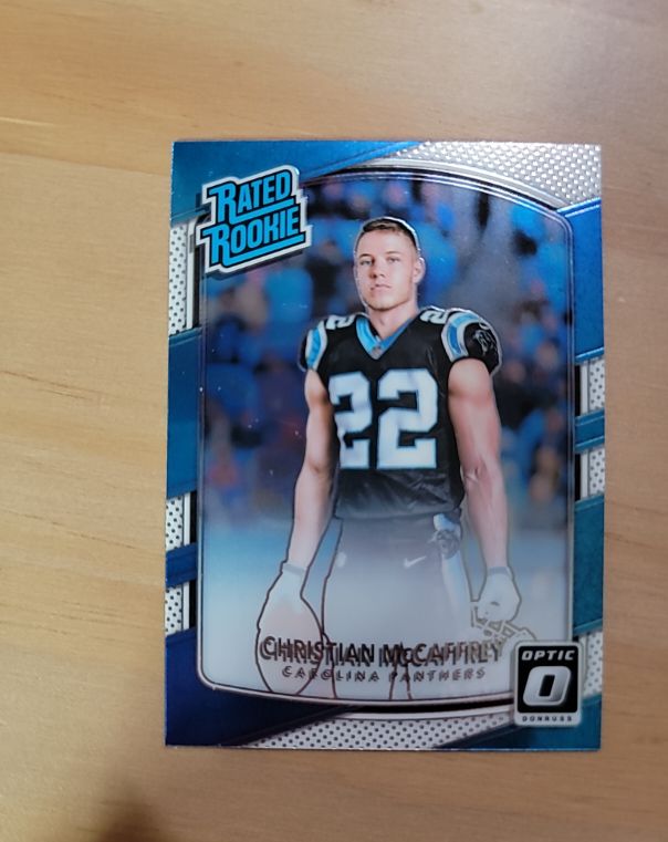 2017 Donruss Optic #168 Christian McCaffrey Rated Rookie — front