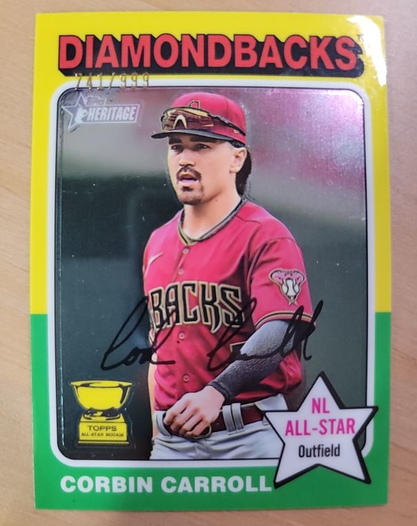 2024 Topps Heritage #372 Corbin Carroll — front