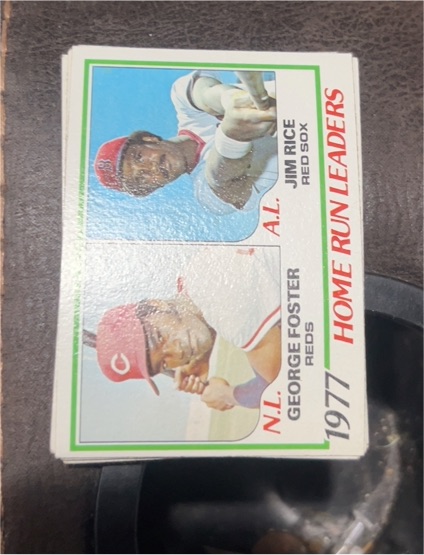 1977 Topps #1977 Home Run Leaders Jim Rice / George Foster — front