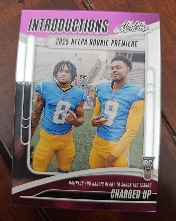 2025 Panini Absolute Introductions #I-OHN Omarion Hampton and Tre Harris — front