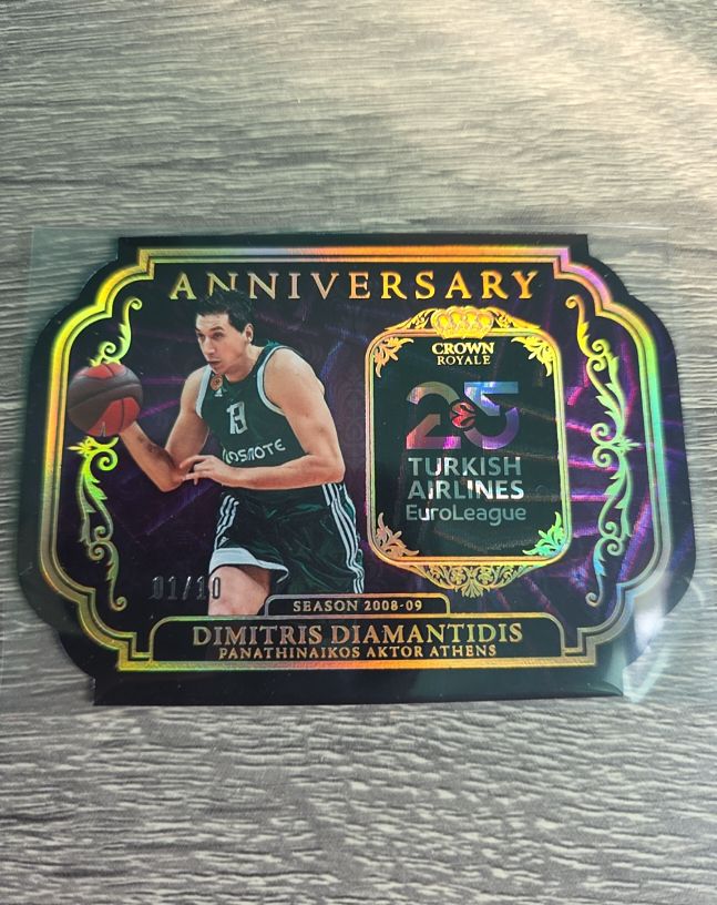 2024-25 Panini Crown Royale EuroLeague #6 Dimitris Diamantidis 25th Anniversary — front