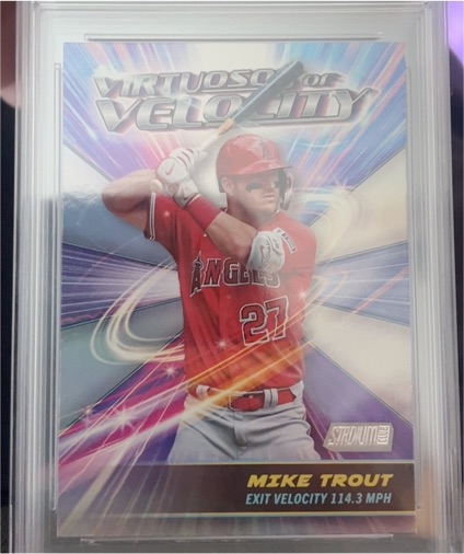 2024 Topps Stadium Club Virtuosos of Velocity #VV-20 Mike Trout — front