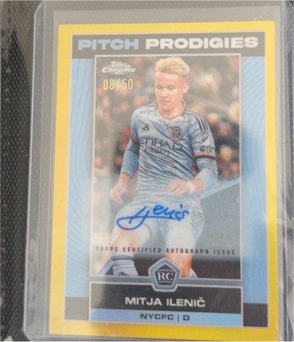 2023 Topps Chrome MLS #90 Mitja Ilenic Pitch Prodigies Rookie Card — front