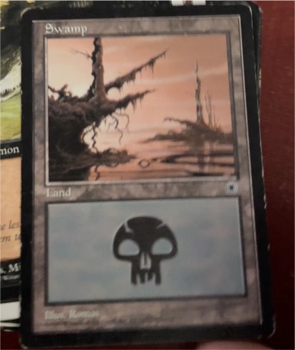1997 Magic: The Gathering #1 Swamp — front
