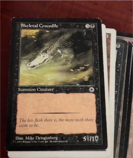 1997 Magic: The Gathering Skeletal Crocodile — front