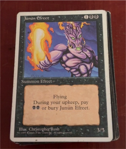 1995 Magic: The Gathering Fourth Edition #143 Junun Efreet — front