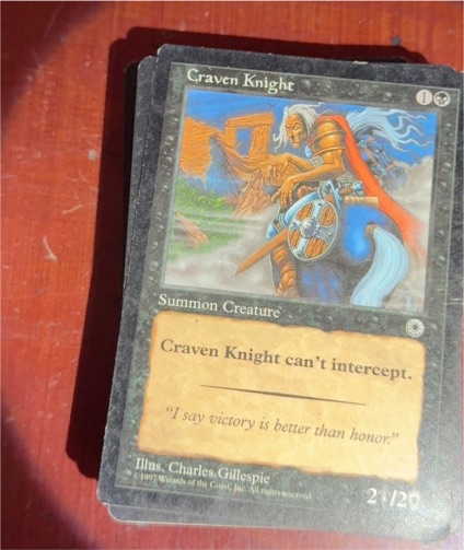 1997 Magic: The Gathering Craven Knight — front