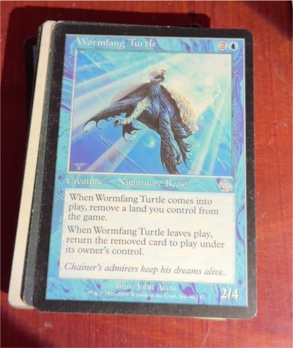 1994 Magic: The Gathering Wormfang Turtle — front