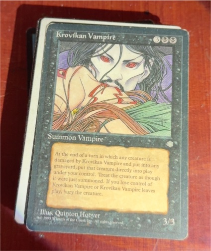 1995 Magic: The Gathering #630 Krovikan Vampire — front