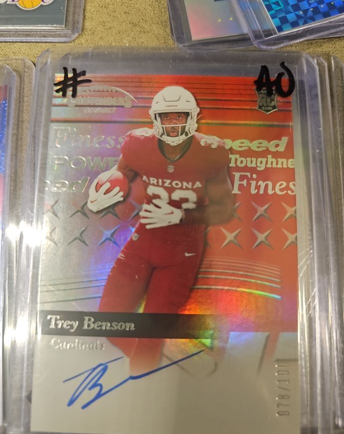 2024 Panini Contenders #CS-TBN Trey Benson Power & Finesse Rookie Autograph — front