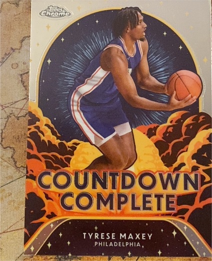 2024-25 Topps Chrome #CC-9 Tyrese Maxey Countdown Complete — front