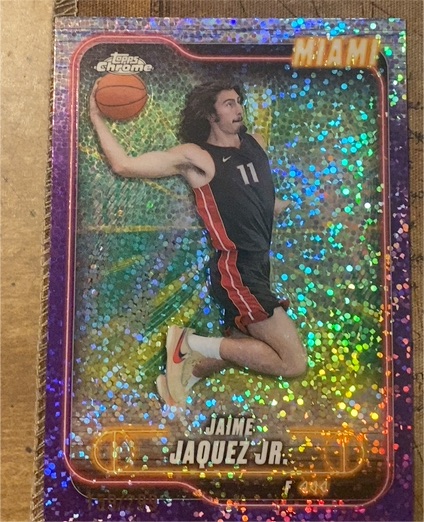2024-25 Topps Chrome #36 Jaime Jaquez Jr. Miami Heat — front