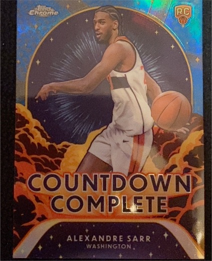 2024-25 Topps Chrome #CC-12 Alexandre Sarr Countdown Complete — front