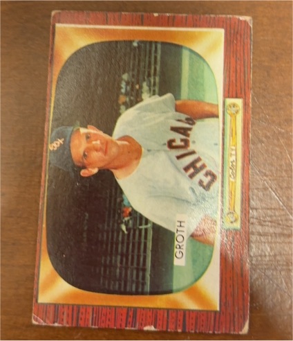 1955 Bowman #117 Johnny Groth — front