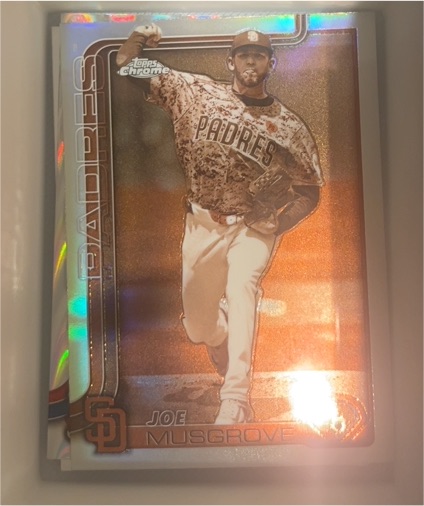 2025 Topps Chrome #55 Joe Musgrove Sepia Refractor — front