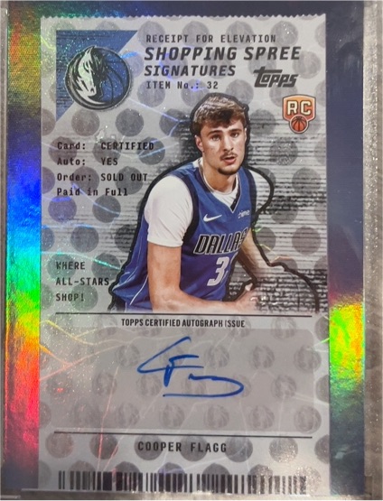 2025 Topps Black Friday Shopping Spree Signatures #32 Cooper Flagg — front