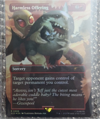 2023 Magic: The Gathering Secret Lair Drop #868 Harmless Offering Deadpool — front