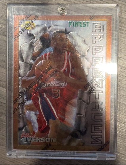 1996-97 Topps Finest #69 Allen Iverson Rookie Card — front