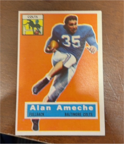 1956 Topps #12 Alan Ameche — front