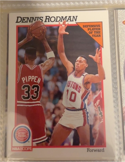 1991-92 NBA Hoops #64 Dennis Rodman — front
