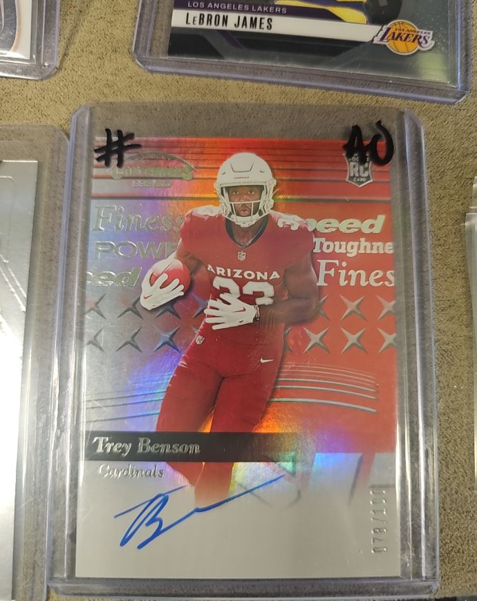 2024 Panini Contenders #CS-TBN Trey Benson Throwback Rookie Ticket Auto — front