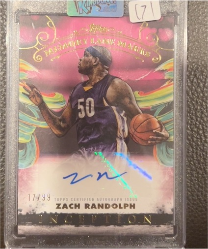 2024-25 Topps Inception Memory Lane Marks #MLM-ZR Zach Randolph — front