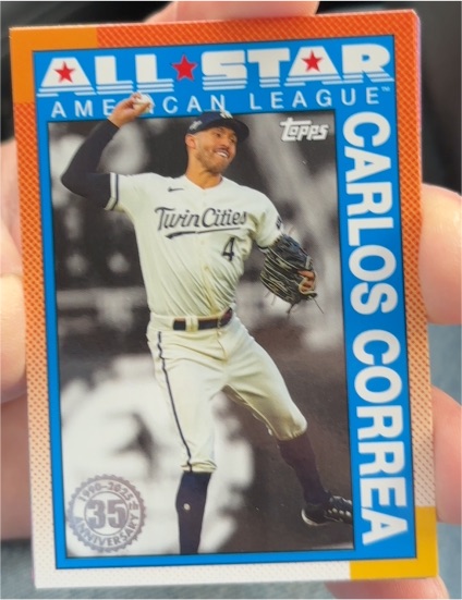 2025 Topps #90AS-18b Carlos Correa 1990 Topps 35th Anniversary All-Stars — front