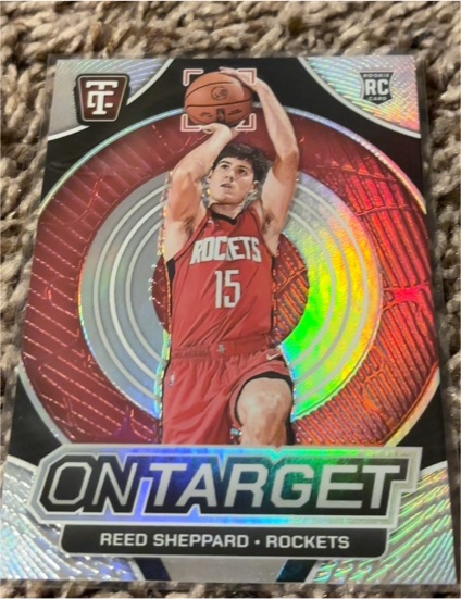 2024-25 Panini Totally Certified #25 Reed Sheppard On Target Rookie Insert — front