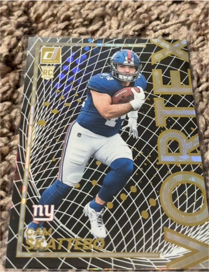 2025 Panini Donruss Vortex #23 Cam Skattebo Rookie Card — front