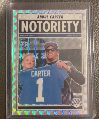2025 Panini Mosaic #14 Abdul Carter Notoriety — front