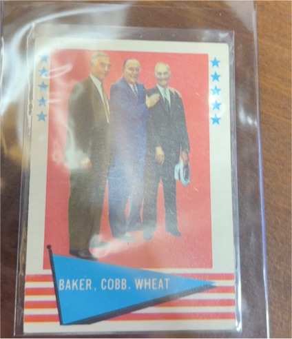 1961 Fleer #1 Frank Baker / Ty Cobb / Zack Wheat — front
