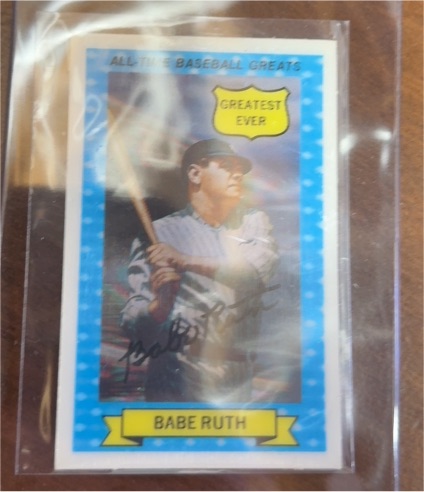 1972 Kellogg's All-Time Baseball Greats #6 Babe Ruth — front