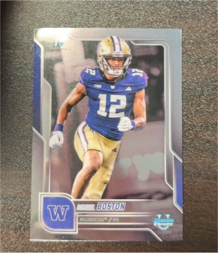2025 Bowman University Chrome #34 Denzel Boston — front
