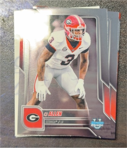 2025 Bowman Chrome University #140 CJ Allen — front