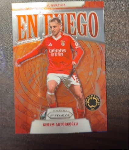 2025 Panini Prizm FIFA Club World Cup En Fuego #30 Kerem Aktürkoğlu — front