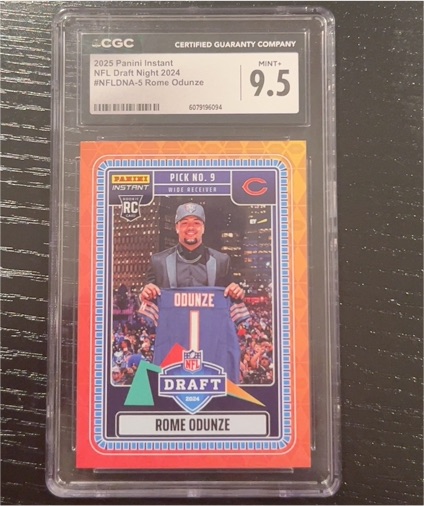 2025 Panini Instant NFL Draft Night #NFLDNA-5 Rome Odunze — front