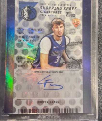 2025 Topps Black Friday Shopping Spree Signatures #32 Cooper Flagg — front