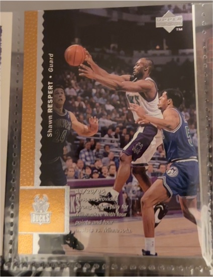 1996-97 Upper Deck #71 Shawn Respert Milwaukee Bucks — front