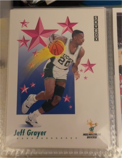 1991-92 SkyBox #500 Jeff Grayer Milwaukee Bucks — front