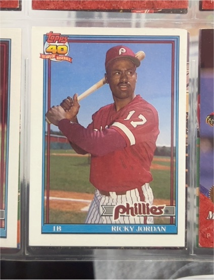 1991 Topps #712 Ricky Jordan — front