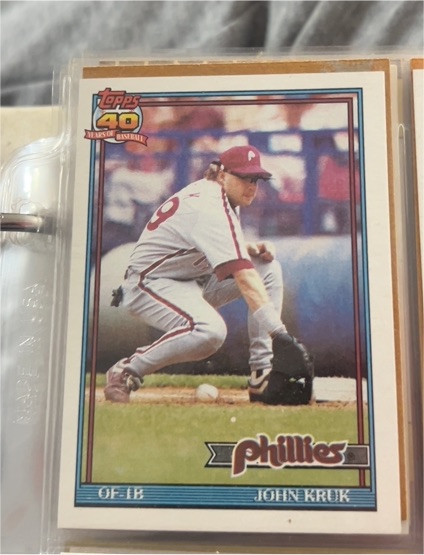 1991 Topps #689 John Kruk — front