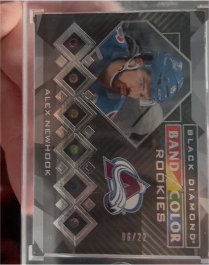 2021-22 Upper Deck Black Diamond Band of Color Rookies #06/22 Alex Newhook — front